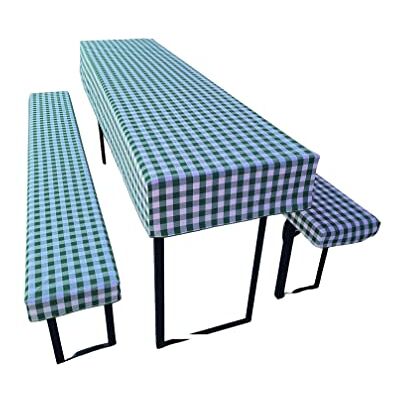 Lemos Home Öltält-set underlägg (set med 3) av 1 x bordsduk och 2 x ölbänksskydd. Tillgängliga storlekar och färger. (110 x 60 cm, grön rutig) Lemos Home Öltält-set underlägg (set med 3) av 1 x bordsduk och 2 x ölbänksskydd. Tillgängliga storlekar och färger. (110 x 60 cm, grön rutig)