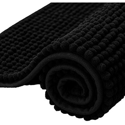 subrtex Badrumsmattor Chenille badmatta mjuk kort plysch badmatta mjuk duschmatta vattenabsorberande duschmatta snabbtorkande maskintvättbar (svart, 40 cm x 61 cm) subrtex Badrumsmattor Chenille badmatta mjuk kort plysch badmatta mjuk duschmatta vattenabsorberande duschmatta snabbtorkande maskintvättbar (svart, 40 cm x 61 cm)