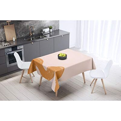 Bonamaison köksdekoration, bordsduk, lila, svart, 140 x 140 cm – designad och tillverkad i Turkiet Bonamaison köksdekoration, bordsduk, lila, svart, 140 x 140 cm – designad och tillverkad i Turkiet