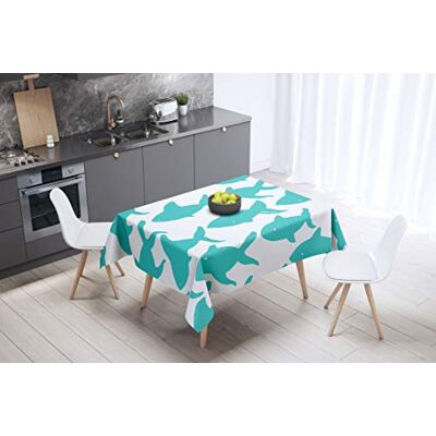 Bonamaison köksdekoration, bordsduk, lila, svart, 140 x 140 cm – designad och tillverkad i Turkiet Bonamaison köksdekoration, bordsduk, lila, svart, 140 x 140 cm – designad och tillverkad i Turkiet