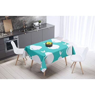 Bonamaison köksdekoration, bordsduk, lila, svart, 140 x 140 cm – designad och tillverkad i Turkiet Bonamaison köksdekoration, bordsduk, lila, svart, 140 x 140 cm – designad och tillverkad i Turkiet