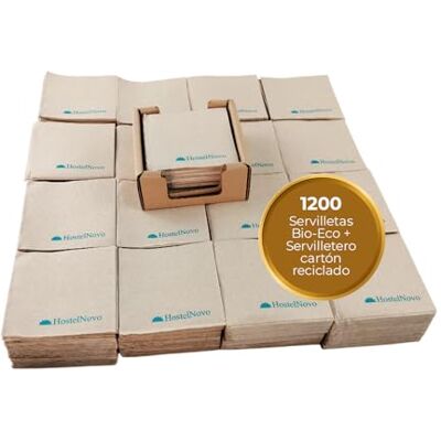 Hostelnovo Förpackning med 1 200% återvinningsbara och biologiskt nedbrytbara pappersservetter + återvunnen kartongservett, 10 x 10 cm, vikta Eco-servetter, 10 x 10 cm, miljövänlig servettring. Hostelnovo Förpackning med 1 200% återvinningsbara och biologiskt nedbrytbara pappersservetter + återvunnen kartongservett, 10 x 10 cm, vikta Eco-servetter, 10 x 10 cm, miljövänlig servettring.