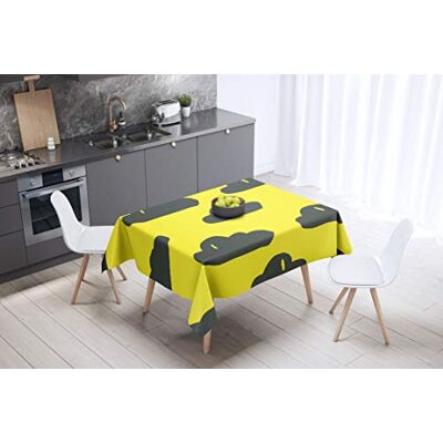 Bonamaison köksdekoration, bordsduk, lila, svart, 140 x 140 cm – designad och tillverkad i Turkiet Bonamaison köksdekoration, bordsduk, lila, svart, 140 x 140 cm – designad och tillverkad i Turkiet