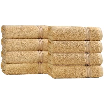 Superior handduk egyptisk bomull 8-delad set P modernt guld Superior handduk egyptisk bomull 8-delad set P modernt guld