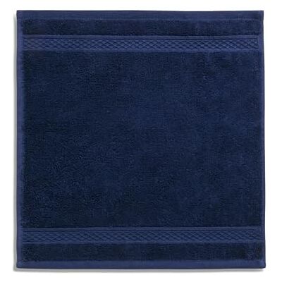 Möve Pure Luxury tvålduk 30 x 30 cm tillverkad av 100% egyptisk bomull, djuphavsblå Möve Pure Luxury tvålduk 30 x 30 cm tillverkad av 100% egyptisk bomull, djuphavsblå