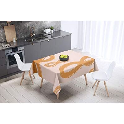 Bonamaison köksdekoration, bordsduk, lila, svart, 140 x 140 cm – designad och tillverkad i Turkiet Bonamaison köksdekoration, bordsduk, lila, svart, 140 x 140 cm – designad och tillverkad i Turkiet