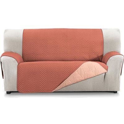 ECOMMERC3 Vändbart sofföverdrag för 2-sits XL soffa extra mjukt sofföverdrag och maximal koppling av textil/korallfärg ECOMMERC3 Vändbart sofföverdrag för 2-sits XL soffa extra mjukt sofföverdrag och maximal koppling av textil/korallfärg