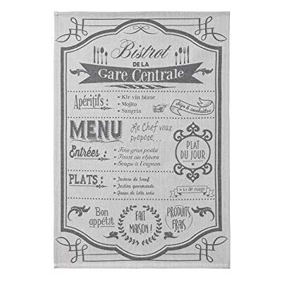 Coucke Jacquardhandduk, fransk bomull, gräddvit, 50 x 76,2 cm, svart och gräddvit Coucke Jacquardhandduk, fransk bomull, gräddvit, 50 x 76,2 cm, svart och gräddvit
