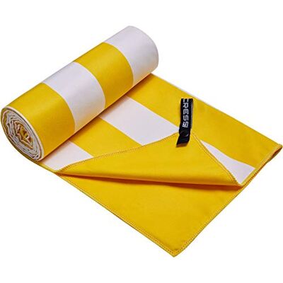 CRESSI MICROFIBER BEACH TOWEL STRIPE SUNFLOWER 90x180 cm CRESSI MICROFIBER BEACH TOWEL STRIPE SUNFLOWER 90x180 cm