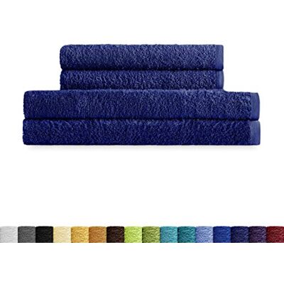 Eiffel Textile Handduksuppsättningar Kvalitet Curl 400 gr, Egyptisk Bomull 100%, Marinblå, 2 Handfat 2 Savann, 4 Eiffel Textile Handduksuppsättningar Kvalitet Curl 400 gr, Egyptisk Bomull 100%, Marinblå, 2 Handfat 2 Savann, 4
