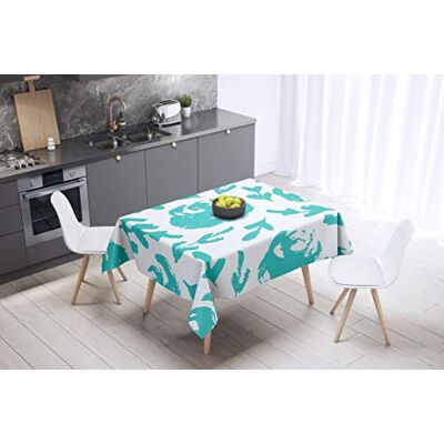 Bonamaison köksdekoration, bordsduk, lila, svart, 140 x 140 cm – designad och tillverkad i Turkiet Bonamaison köksdekoration, bordsduk, lila, svart, 140 x 140 cm – designad och tillverkad i Turkiet