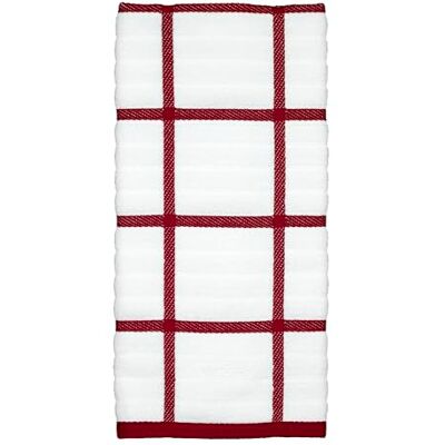 All-Clad Checked Kitchen Towel: Highly Absorbent, Super Soft Long Lasting 100% Cotton, 17"x30" Tea Towel for Cleaning & Drying Dishes, Pans, Glassware, or Countertops, (1-Pack), Chili All-Clad Checked Kitchen Towel: Highly Absorbent, Super Soft Long Lasting 100% Cotton, 17"x30" Tea Towel for Cleaning & Drying Dishes, Pans, Glassware, or Countertops, (1-Pack), Chili