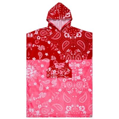 Roxy Poncho handduk Stay Magical tryckt dam röd Roxy Poncho handduk Stay Magical tryckt dam röd