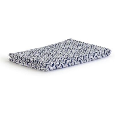 Möve Mås Brooklyn Fiskben gästhandduk 50 x 30 cm av 85% bomull/10% viskos/5% linne, natur/djuphavsblå Möve Mås Brooklyn Fiskben gästhandduk 50 x 30 cm av 85% bomull/10% viskos/5% linne, natur/djuphavsblå