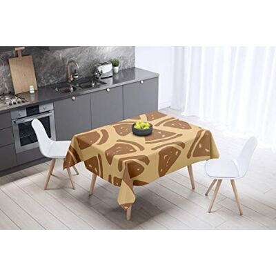 Bonamaison köksdekoration, bordsduk, lila, svart, 140 x 140 cm – designad och tillverkad i Turkiet Bonamaison köksdekoration, bordsduk, lila, svart, 140 x 140 cm – designad och tillverkad i Turkiet