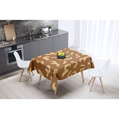 Bonamaison köksdekoration, bordsduk, lila, svart, 140 x 140 cm – designad och tillverkad i Turkiet Bonamaison köksdekoration, bordsduk, lila, svart, 140 x 140 cm – designad och tillverkad i Turkiet