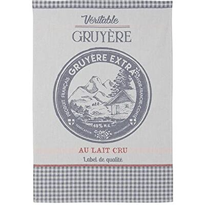 Coucke Jacquard fransk bomullshandduk, Gruyere Cheese 50,8 cm x 76,2 cm, blå, 100% bomull Coucke Jacquard fransk bomullshandduk, Gruyere Cheese 50,8 cm x 76,2 cm, blå, 100% bomull