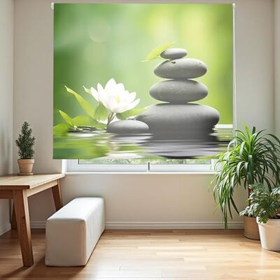 Blindecor Digital Mönstrad genomskinlig rullgardin Zen-familj Z-dammmodell 110 x 180 cm (B x H) Tygstorlek 106 x 175 cm fönstergardiner Blindecor Digital Mönstrad genomskinlig rullgardin Zen-familj Z-dammmodell 110 x 180 cm (B x H) Tygstorlek 106 x 175 cm fönstergardiner