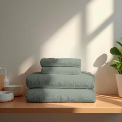 TRAMAS+ Premium 700 gr 4-delat handduksset, 100% bomull, 2 handdukar 50 x 100 cm och 2 badhanddukar 70 x 140 cm, extra mjuka, snabbtorkande, hög absorptionsförmåga torr grön TRAMAS+ Premium 700 gr 4-delat handduksset, 100% bomull, 2 handdukar 50 x 100 cm och 2 badhanddukar 70 x 140 cm, extra mjuka, snabbtorkande, hög absorptionsförmåga torr grön