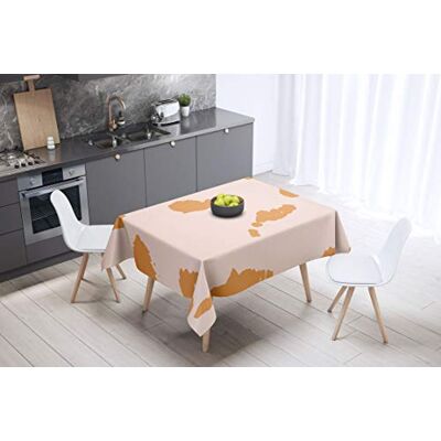 Bonamaison köksdekoration, bordsduk, lila, svart, 140 x 140 cm – designad och tillverkad i Turkiet Bonamaison köksdekoration, bordsduk, lila, svart, 140 x 140 cm – designad och tillverkad i Turkiet
