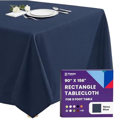 Gee Di Moda Rektangulär bordsduk – 238 x 356 cm – marinblå rektangulär bordsduk för 8 fotbord i tvättbar polyester – perfekt för buffébord, fester, semestermiddag, bröllop och mer Gee Di Moda Rektangulär bordsduk – 238 x 356 cm – marinblå rektangulär bordsduk för 8 fotbord i tvättbar polyester – perfekt för buffébord, fester, semestermiddag, bröllop och mer