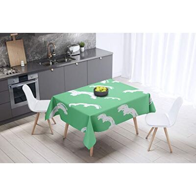 Bonamaison köksdekoration, bordsduk, lila, svart, 140 x 140 cm – designad och tillverkad i Turkiet Bonamaison köksdekoration, bordsduk, lila, svart, 140 x 140 cm – designad och tillverkad i Turkiet