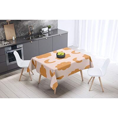 Bonamaison köksdekoration, bordsduk, lila, svart, 140 x 140 cm – designad och tillverkad i Turkiet Bonamaison köksdekoration, bordsduk, lila, svart, 140 x 140 cm – designad och tillverkad i Turkiet