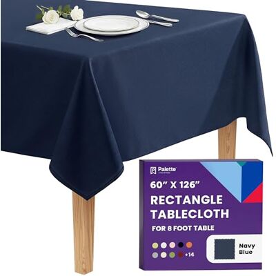 Gee Di Moda rektangulär bordsduk, marinblå, 152 x 126 tum Gee Di Moda rektangulär bordsduk, marinblå, 152 x 126 tum