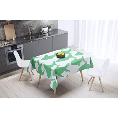 Bonamaison köksdekoration, bordsduk, lila, svart, 140 x 140 cm – designad och tillverkad i Turkiet Bonamaison köksdekoration, bordsduk, lila, svart, 140 x 140 cm – designad och tillverkad i Turkiet