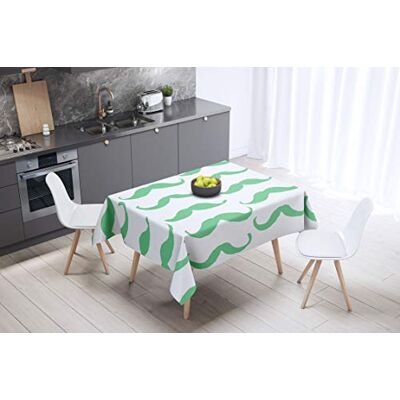 Bonamaison köksdekoration, bordsduk, lila, svart, 140 x 140 cm – designad och tillverkad i Turkiet Bonamaison köksdekoration, bordsduk, lila, svart, 140 x 140 cm – designad och tillverkad i Turkiet