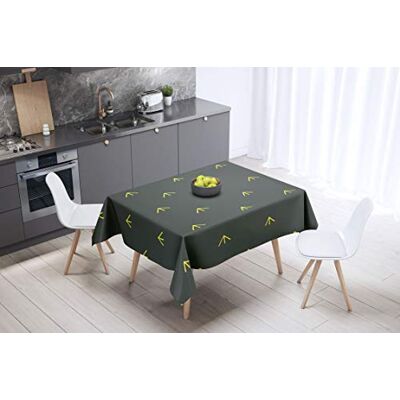 Bonamaison köksdekoration, bordsduk, lila, svart, 140 x 140 cm – designad och tillverkad i Turkiet Bonamaison köksdekoration, bordsduk, lila, svart, 140 x 140 cm – designad och tillverkad i Turkiet