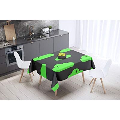 Bonamaison köksdekoration, bordsduk, lila, svart, 140 x 140 cm – designad och tillverkad i Turkiet Bonamaison köksdekoration, bordsduk, lila, svart, 140 x 140 cm – designad och tillverkad i Turkiet
