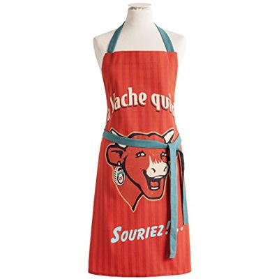 Coucke förkläde Vache Qui Rit retro bomull röd 76 x 85 cm Coucke förkläde Vache Qui Rit retro bomull röd 76 x 85 cm