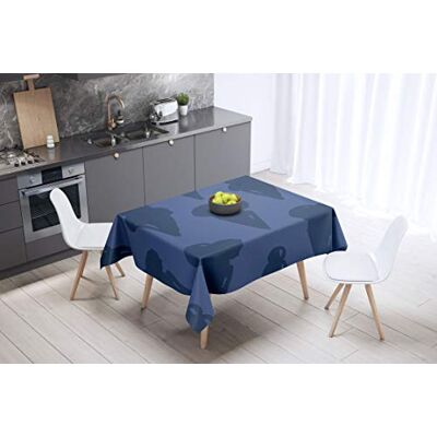 Bonamaison köksdekoration, bordsduk, lila, svart, 140 x 140 cm – designad och tillverkad i Turkiet Bonamaison köksdekoration, bordsduk, lila, svart, 140 x 140 cm – designad och tillverkad i Turkiet