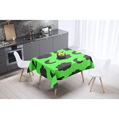 Bonamaison köksdekoration, bordsduk, lila, svart, 140 x 140 cm – designad och tillverkad i Turkiet Bonamaison köksdekoration, bordsduk, lila, svart, 140 x 140 cm – designad och tillverkad i Turkiet