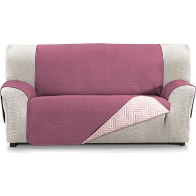 ECOMMERC3 Vändbart sofföverdrag för 2-sits XL Extra mjukt sofföverdrag och maximal koppling aubergine/lax ECOMMERC3 Vändbart sofföverdrag för 2-sits XL Extra mjukt sofföverdrag och maximal koppling aubergine/lax
