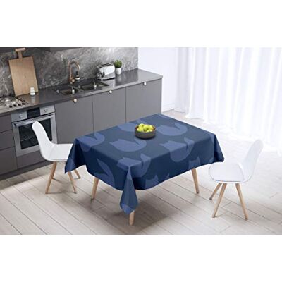 Bonamaison köksdekoration, bordsduk, lila, svart, 140 x 140 cm – designad och tillverkad i Turkiet Bonamaison köksdekoration, bordsduk, lila, svart, 140 x 140 cm – designad och tillverkad i Turkiet
