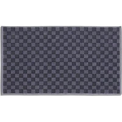 Möve Monochrome Check velour duschdraperi 50 x 80 cm tillverkad av 75% bomull/25% viskos av bambulosa, sten Möve Monochrome Check velour duschdraperi 50 x 80 cm tillverkad av 75% bomull/25% viskos av bambulosa, sten