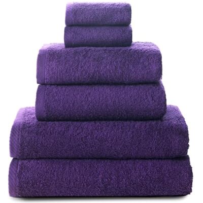 Top Towel Plus stora badhanddukar badhanddukar 2 ansiktshanddukar eller bidé + 2 handdukar eller handfat + 2 duschhanddukar 100% bomull lila Top Towel Plus stora badhanddukar badhanddukar 2 ansiktshanddukar eller bidé + 2 handdukar eller handfat + 2 duschhanddukar 100% bomull lila
