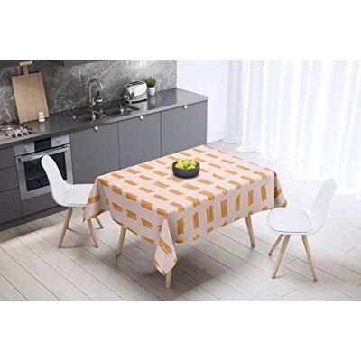 Bonamaison köksdekoration, bordsduk, lila, svart, 140 x 140 cm – designad och tillverkad i Turkiet Bonamaison köksdekoration, bordsduk, lila, svart, 140 x 140 cm – designad och tillverkad i Turkiet