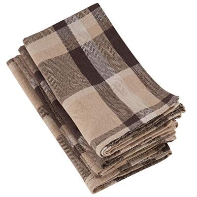 SARO LIFESTYLE 4077.BR20S Marron 100% bomull rutig design bordsservetter (set med 4), bruna SARO LIFESTYLE 4077.BR20S Marron 100% bomull rutig design bordsservetter (set med 4), bruna