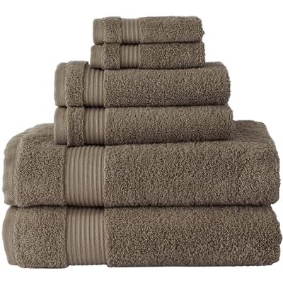BERIBO Serenity 6-delad turkisk handduksset, 2 x bad, 2 händer, 2 ansiktshanddukar, 600 gsm, 100% bomull (kaffe) BERIBO Serenity 6-delad turkisk handduksset, 2 x bad, 2 händer, 2 ansiktshanddukar, 600 gsm, 100% bomull (kaffe)