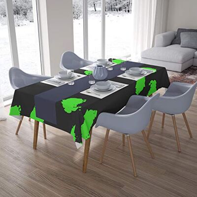 Bonamaison Köksdekoration, bordsduk, neon grön rök, 140 x 200 cm designad och tillverkad i Turkiet Bonamaison Köksdekoration, bordsduk, neon grön rök, 140 x 200 cm designad och tillverkad i Turkiet