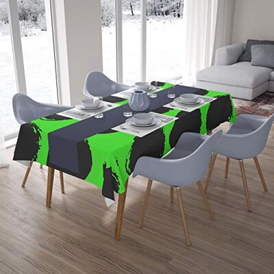Bonamaison Köksdekoration, bordsduk, neon grön rök, 140 x 200 cm designad och tillverkad i Turkiet Bonamaison Köksdekoration, bordsduk, neon grön rök, 140 x 200 cm designad och tillverkad i Turkiet