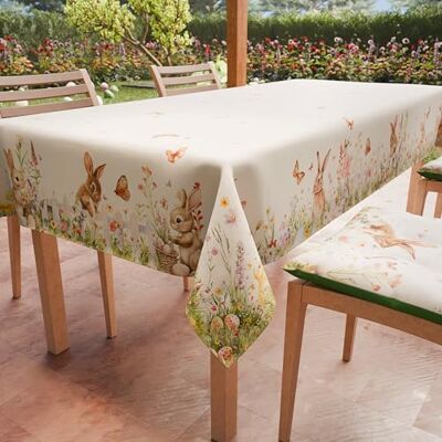 PETTI Artigiani Italiani Påsk Fläcksäker rektangulär bordsduk påsk bordsduk kök trädgårdsdesign x 24 platser (140 x 450 cm) 100% tillverkad i Italien PETTI Artigiani Italiani Påsk Fläcksäker rektangulär bordsduk påsk bordsduk kök trädgårdsdesign x 24 platser (140 x 450 cm) 100% tillverkad i Italien