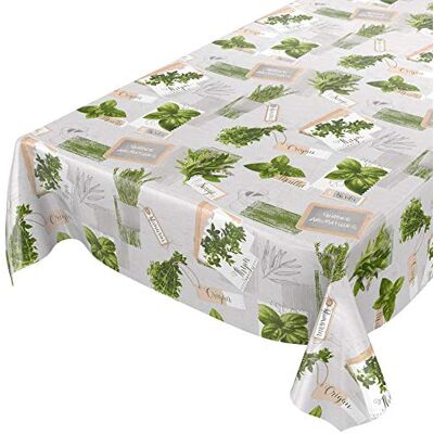 ANRO Tvättbar vaxduk med aromatiska örter/basilika grön beige val vaxduk vaxduk Grün beige ekologisk basilikum, 240 x 140 cm ANRO Tvättbar vaxduk med aromatiska örter/basilika grön beige val vaxduk vaxduk Grün beige ekologisk basilikum, 240 x 140 cm