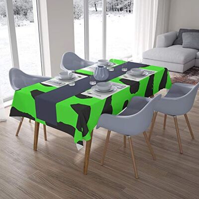 Bonamaison Köksdekoration, bordsduk, neon grön rök, 140 x 200 cm designad och tillverkad i Turkiet Bonamaison Köksdekoration, bordsduk, neon grön rök, 140 x 200 cm designad och tillverkad i Turkiet
