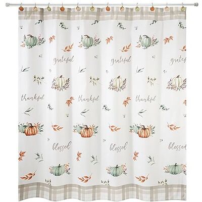 Avanti Linens Avanti sängkläder duschdraperi i tyg, höstinspirerad badrumsdekor (tacksam lappsamling) Avanti Linens Avanti sängkläder duschdraperi i tyg, höstinspirerad badrumsdekor (tacksam lappsamling)