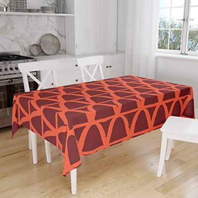 Bonamaison Köksdekoration, bordsduk, orange Bordeux, 140 x 160 cm designad och tillverkad i Turkiet Bonamaison Köksdekoration, bordsduk, orange Bordeux, 140 x 160 cm designad och tillverkad i Turkiet