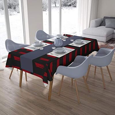 Bonamaison Köksdekoration, bordsduk, röd svart, 140 x 200 cm designad och tillverkad i Turkiet Bonamaison Köksdekoration, bordsduk, röd svart, 140 x 200 cm designad och tillverkad i Turkiet
